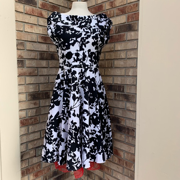 retro fit and flare dress